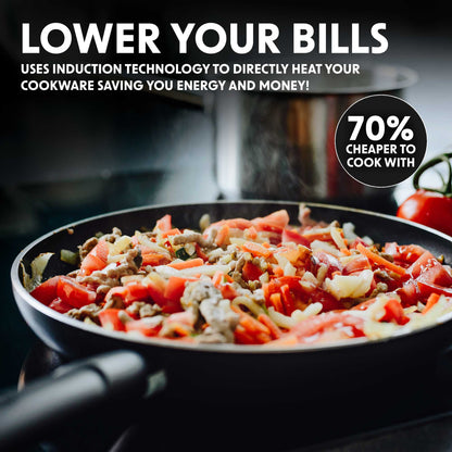 Baridi 60cm Bridge Zone Induction Hob, 4 Zones, Boost Function, 9 Power Settings, 2800W - DH178