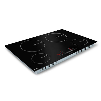 Baridi 77cm Induction Hob, 4 Cooking Zones, Boost Function, 9 Settings, Touch Control, 7200W - DH179