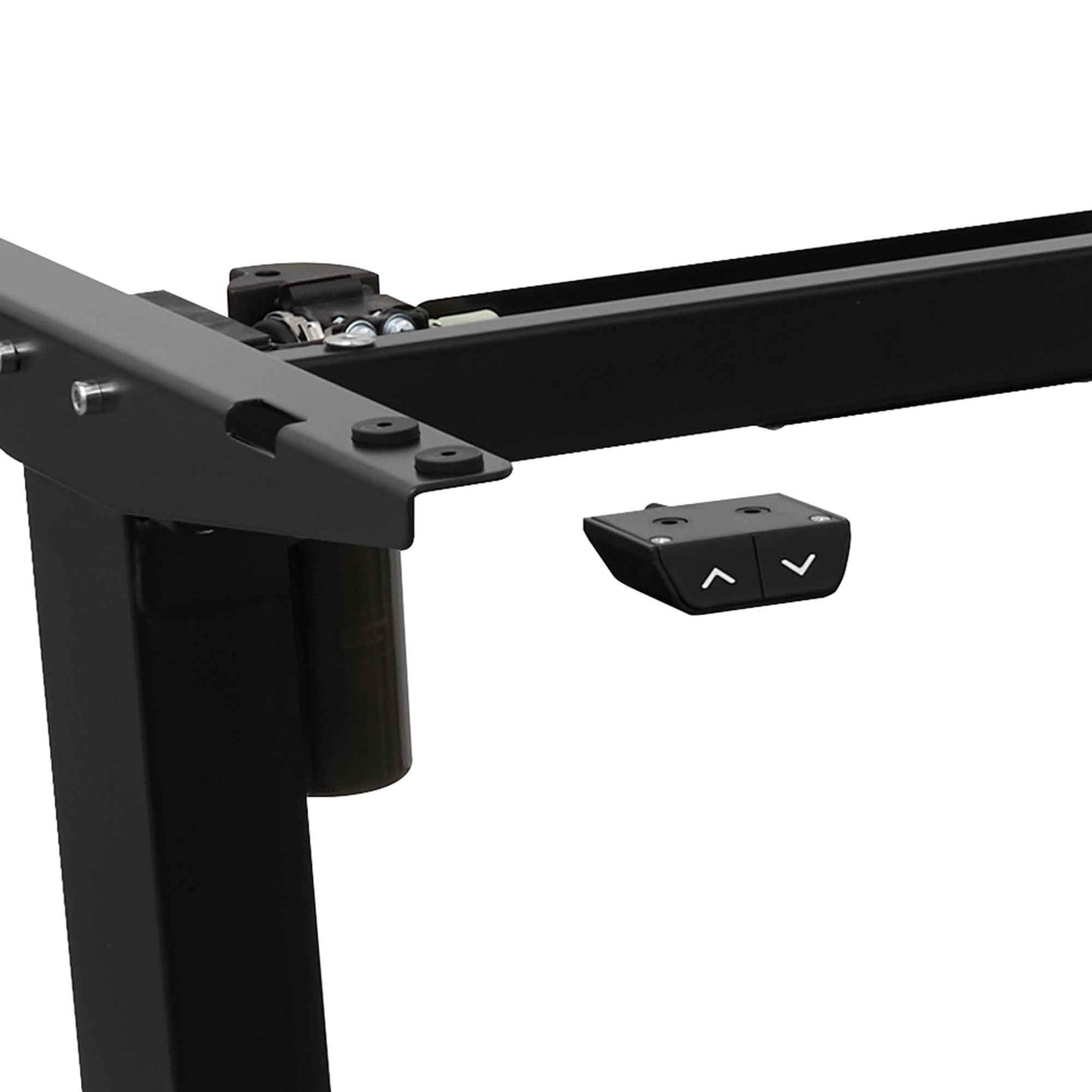 Single Motor Adjustable Standing Desk Frame, 70kg Capacity, Black - DH17