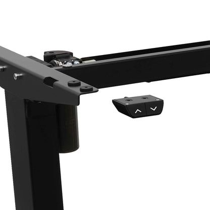Single Motor Adjustable Standing Desk Frame, 70kg Capacity, Black - DH17