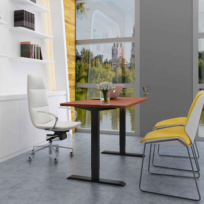 Single Motor Adjustable Desk Frame with Digital Controls, 70kg Capacity, Black - DH18