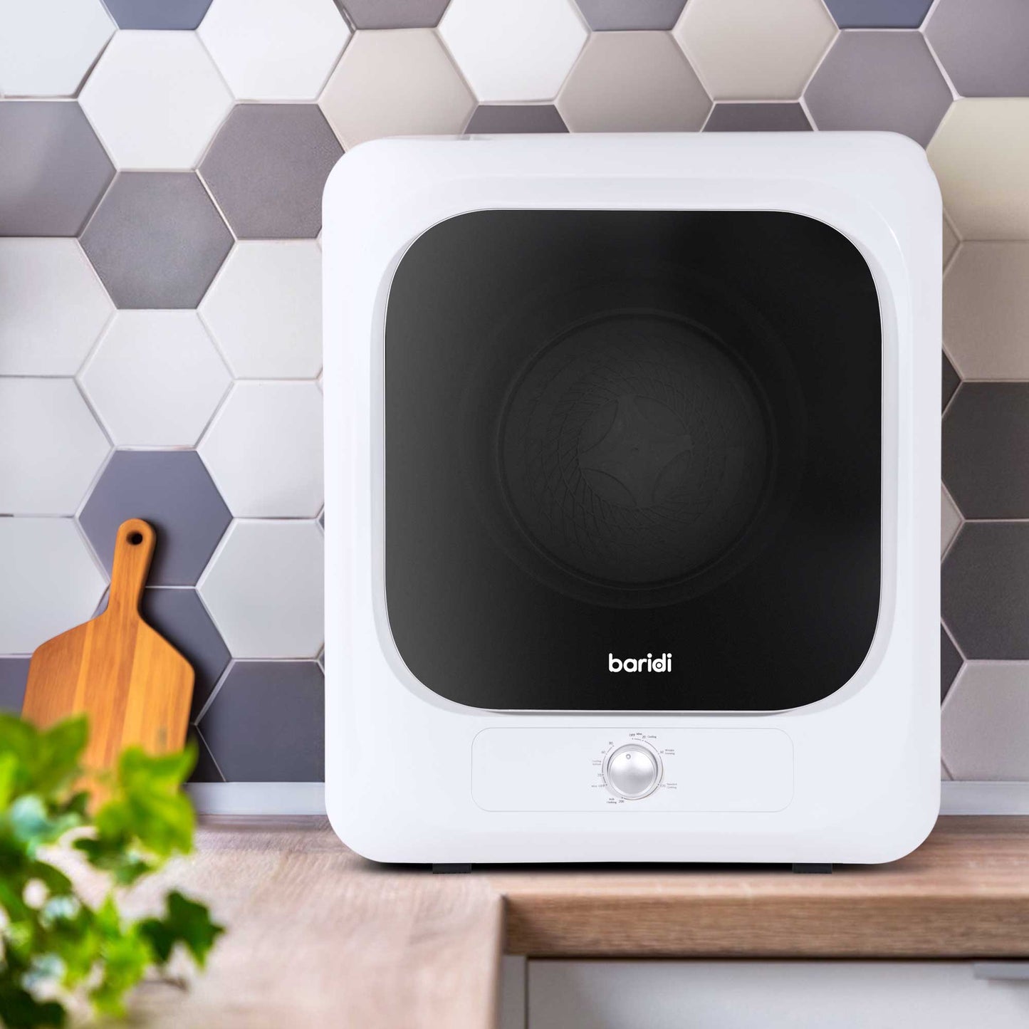 Mini Tabletop Tumble Dryer, Counter Top Vented Dryer, 2.5kg Capacity, includes wall mounted brackets, fully portable - DH192