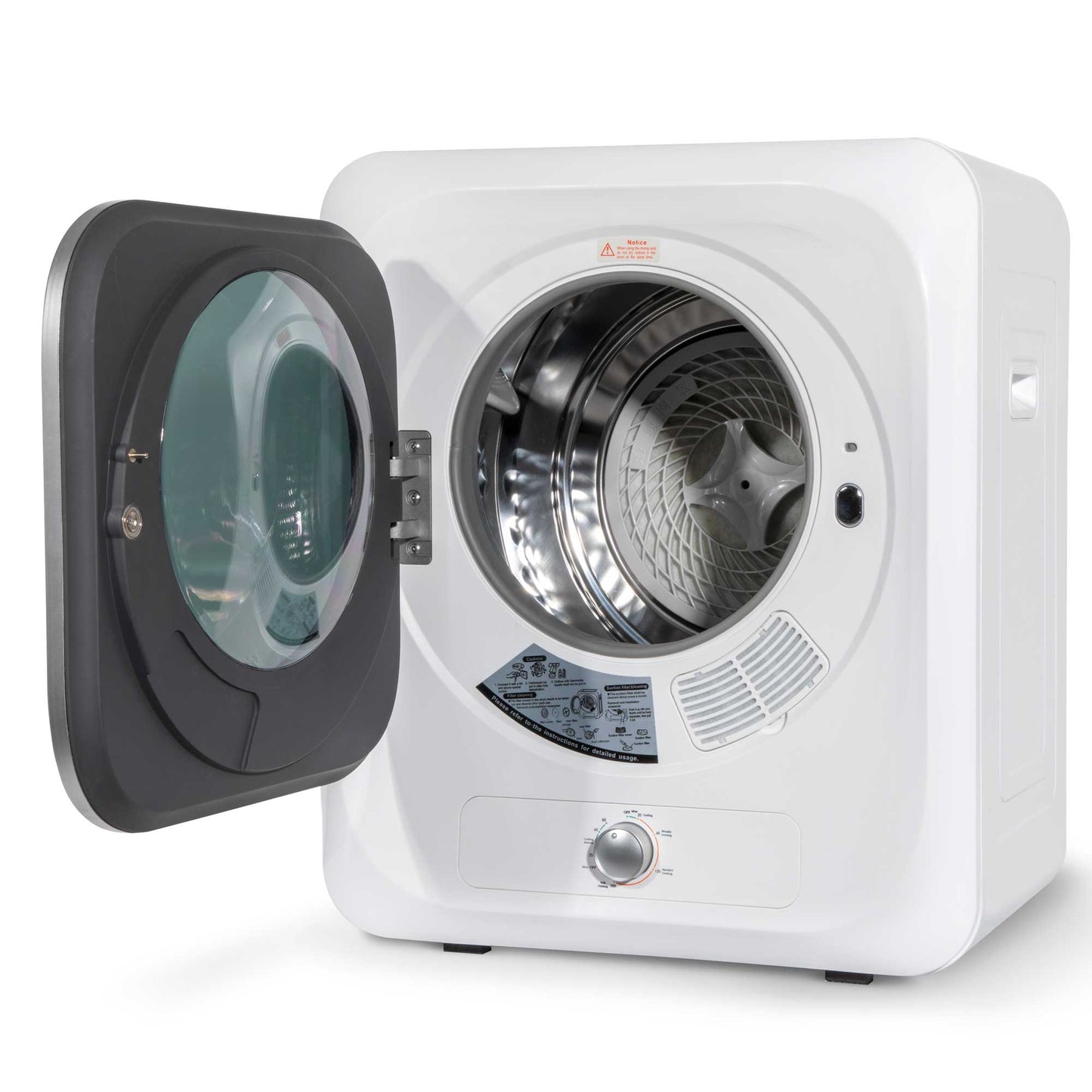 Mini Tabletop Tumble Dryer, Counter Top Vented Dryer, 2.5kg Capacity, includes wall mounted brackets, fully portable - DH192