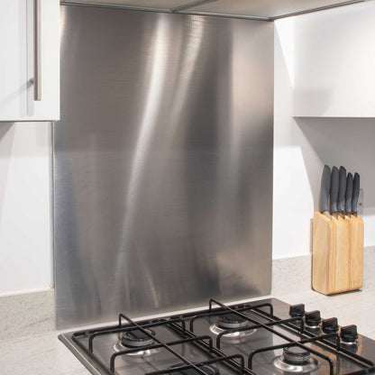 Baridi 60cm Curved Glass Cooker Hood with Carbon Filters, LED Lights & Splashback, Stainless Steel - DH208