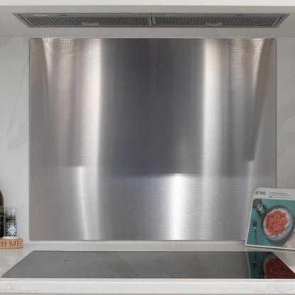 Baridi 90cm Chimney Style Cooker Hood with Carbon Filters & Matching Splashback, Stainless Steel - DH211