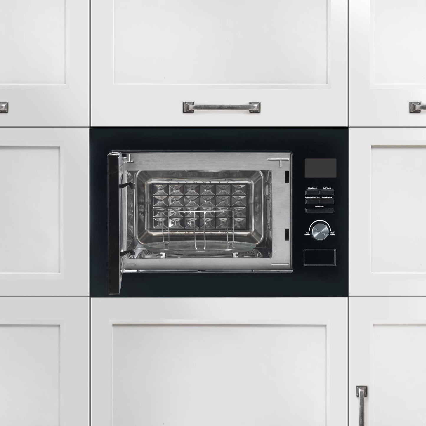 Baridi 25L Integrated Microwave Oven with Grill, 900W, Sensor Touch Controls, Black - DH198