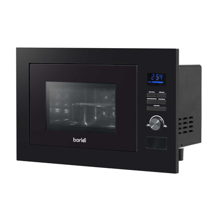 Baridi 25L Integrated Microwave Oven with Grill, 900W, Sensor Touch Controls, Black - DH198