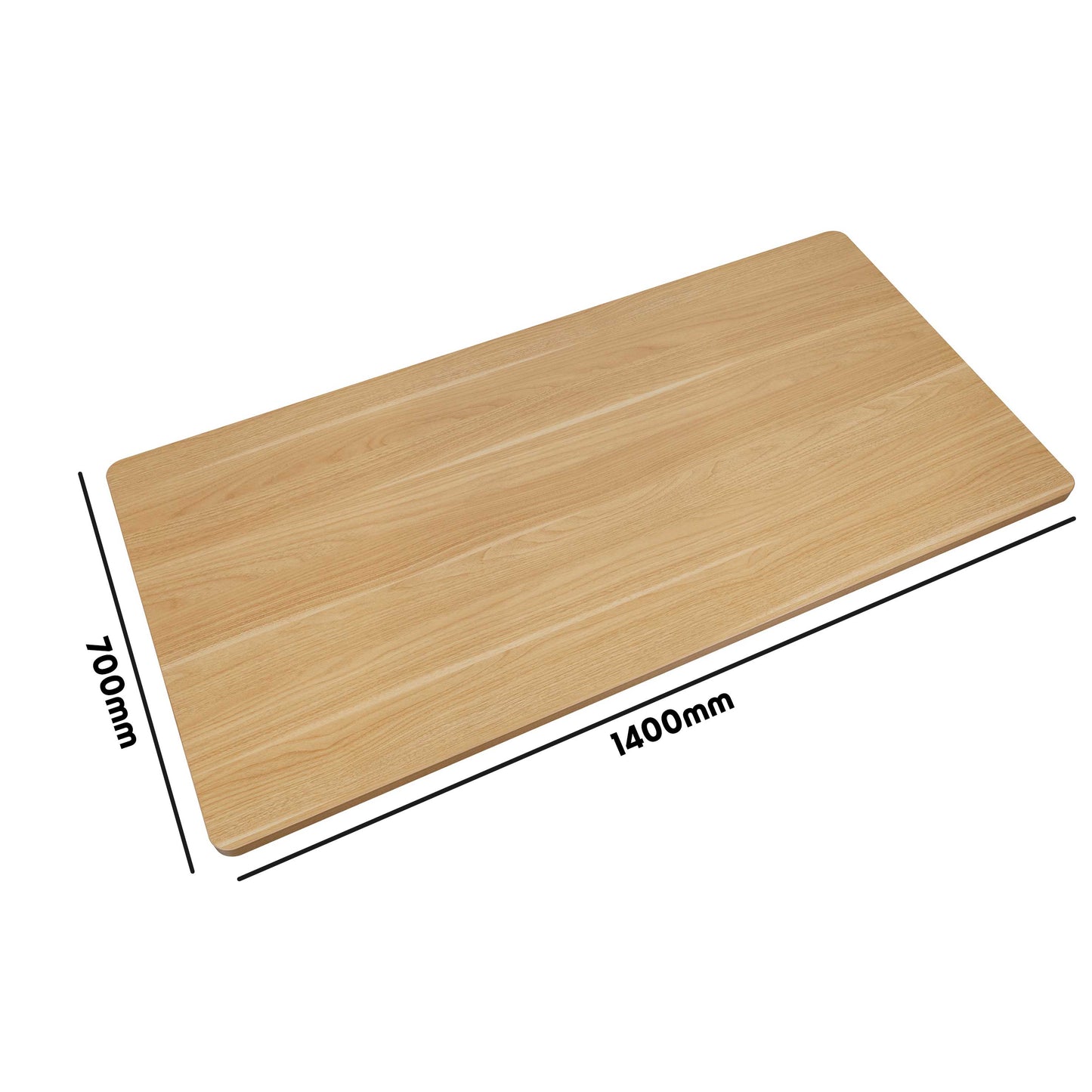 Oak Rectangular Desktop, 1400 x 700mm, 1" Thickness - DH20
