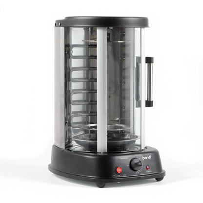 Baridi Vertical Rotisserie Grill, Kebabs, Gyros, Skewers, Roasts, 1500W, 21L, Black - DH216