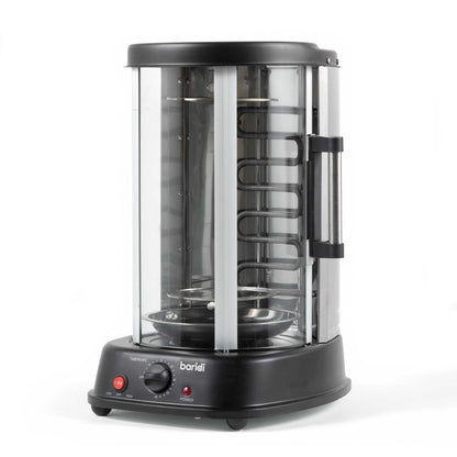 Baridi Vertical Rotisserie Grill, Kebabs, Gyros, Skewers, Roasts, 1500W, 21L, Black - DH216
