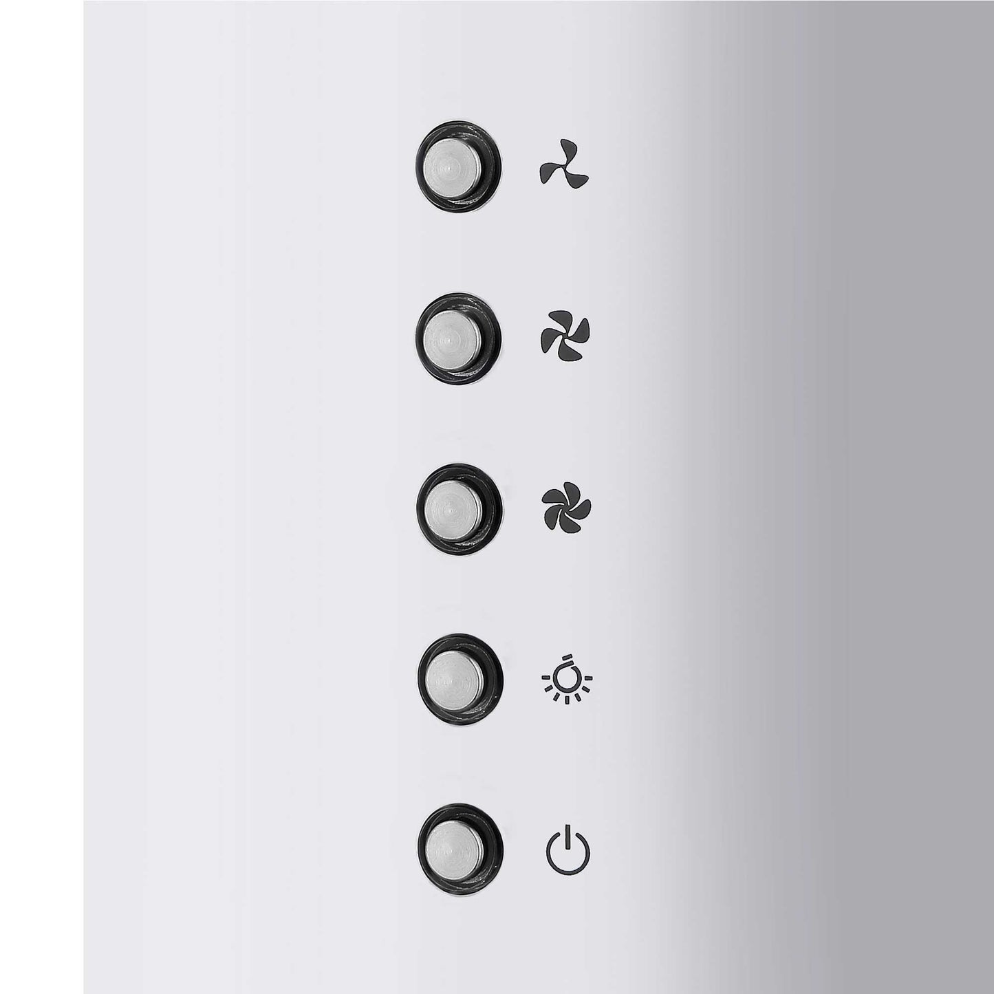 Baridi Island Cooker Hood, Pendant Style, Ø35cm, 3 Speed, White - DH221