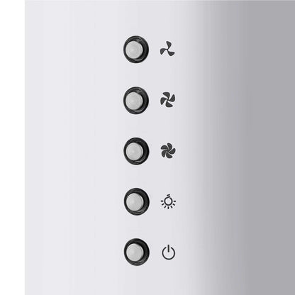 Baridi Island Cooker Hood, Pendant Style, Ø35cm, 3 Speed, White - DH221