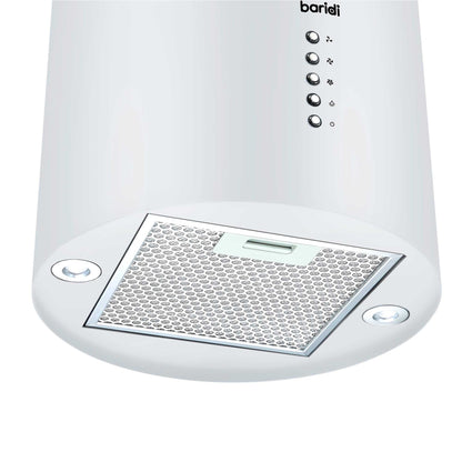 Baridi Island Cooker Hood, Pendant Style, Ø35cm, 3 Speed, White - DH221