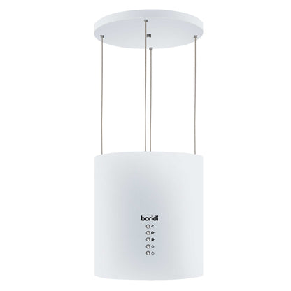 Baridi Island Cooker Hood, Pendant Style, Ø35cm, 3 Speed, White - DH221
