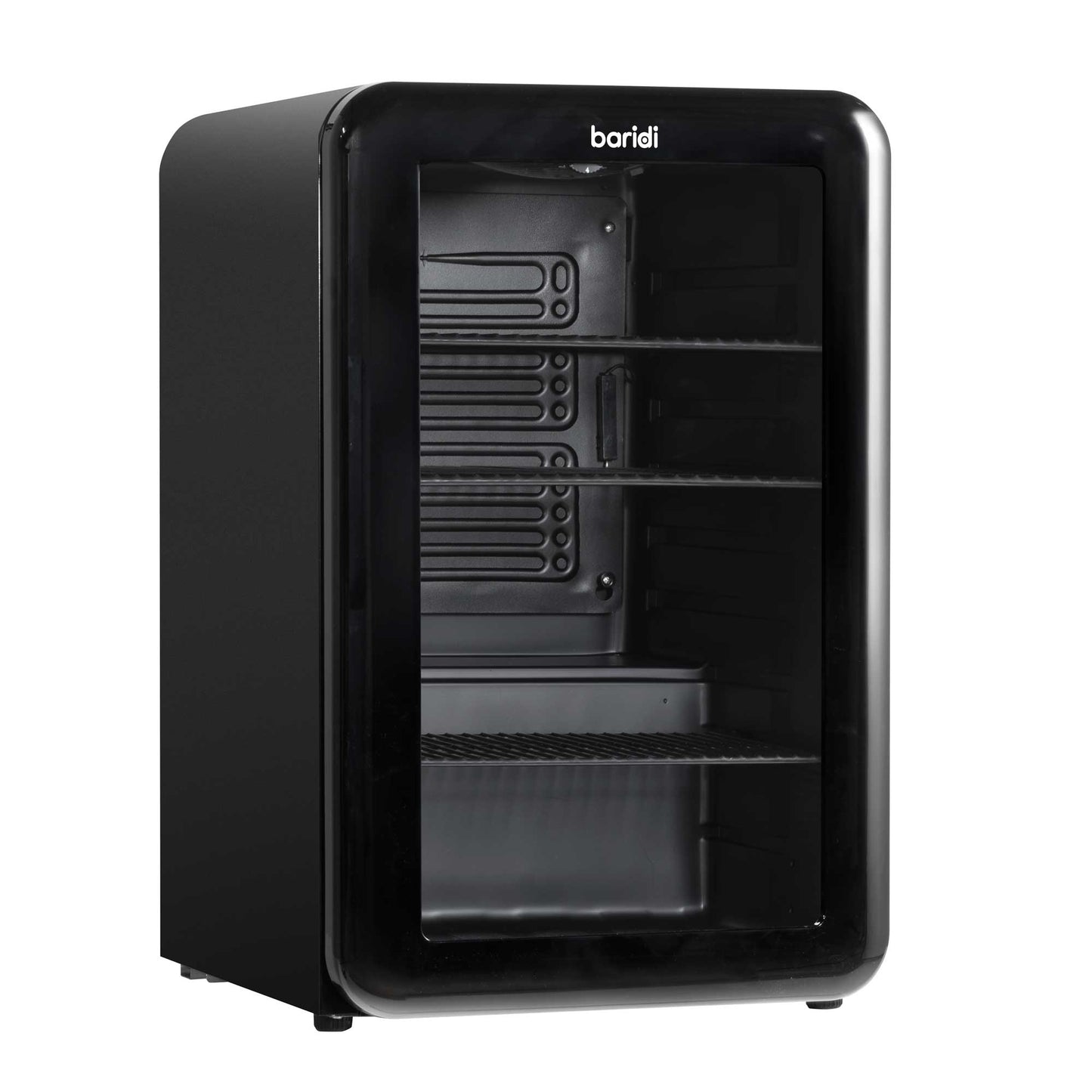 Baridi 70L Under Counter Drinks/Beer Fridge & Wine Cooler, Retro Style - Black - DH222