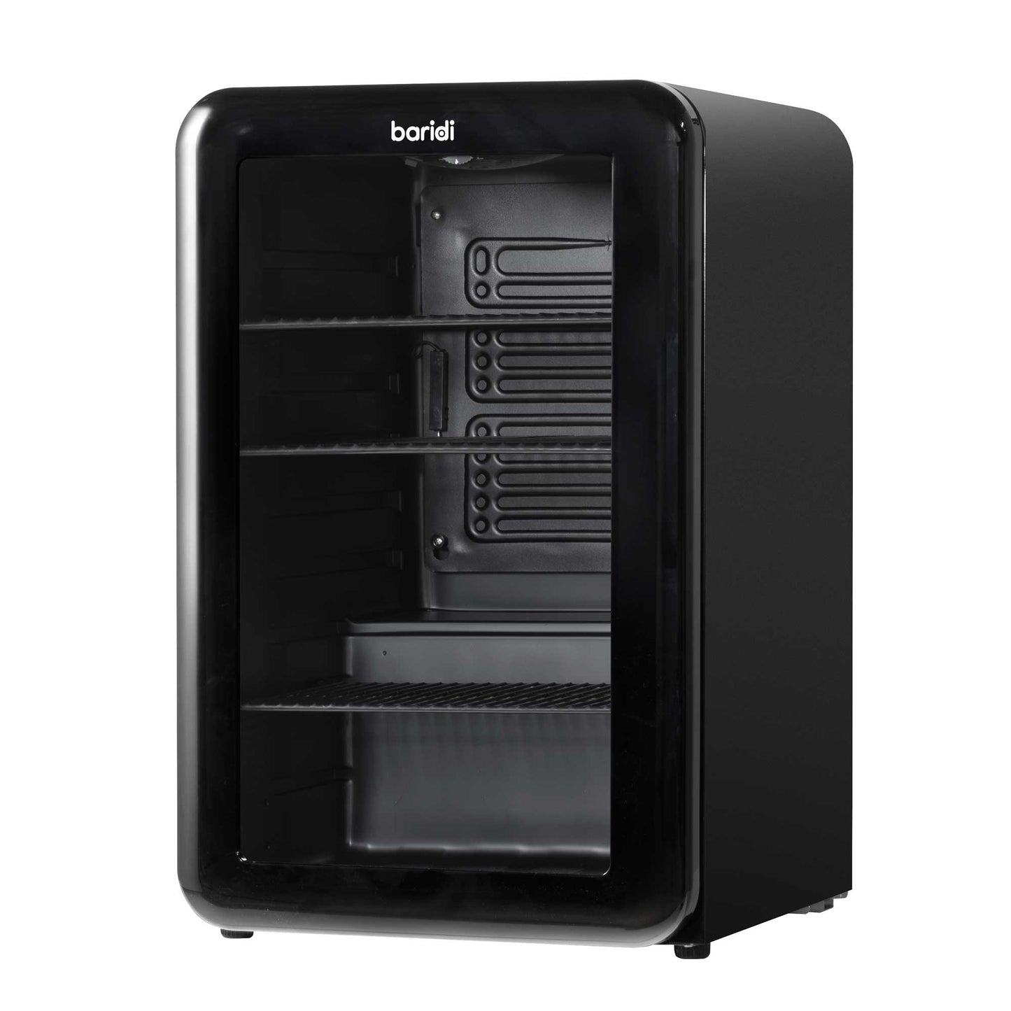 Baridi 70L Under Counter Drinks/Beer Fridge & Wine Cooler, Retro Style - Black - DH222