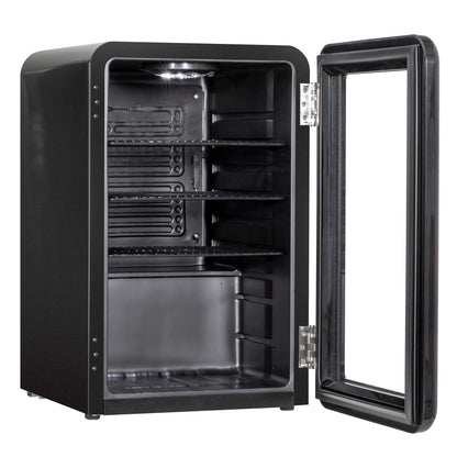 Baridi 70L Under Counter Drinks/Beer Fridge & Wine Cooler, Retro Style - Black - DH222