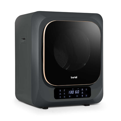 Baridi Mini Tabletop Tumble Dryer with Digital Controls, 2.5kg Capacity, includes wall mounted brackets - DH229