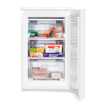 Baridi 55cm Undercounter Freezer with Adjustable Thermostat, 4 Star Rating, 85L, White - DH250
