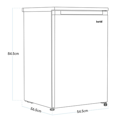 Baridi 55cm Undercounter Freezer with Adjustable Thermostat, 85L, Black - DH251
