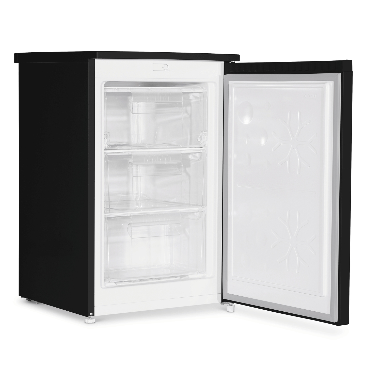 Baridi 55cm Undercounter Freezer with Adjustable Thermostat, 85L, Black - DH251
