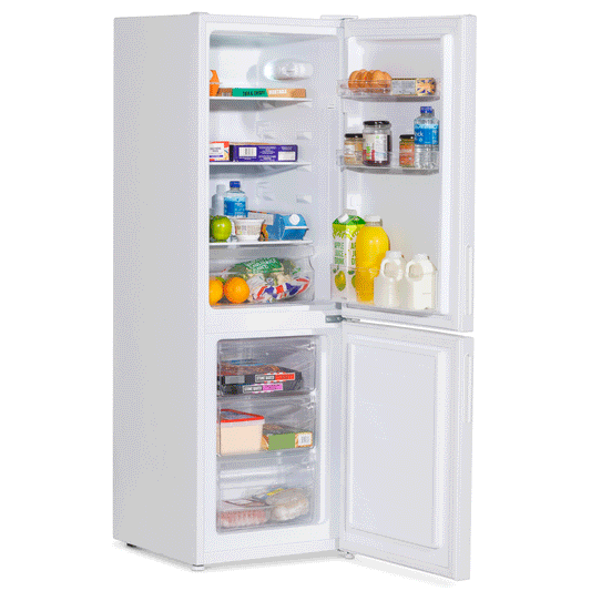 Baridi 47cm 70/30 Fridge Freezer with Adjustable Thermostat, 157L Capacity - White - DH252