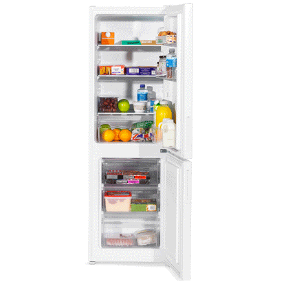 Baridi 47cm 70/30 Fridge Freezer with Adjustable Thermostat, 157L Capacity - White - DH252