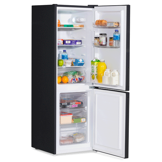 Baridi 47cm 70/30 Fridge Freezer, 157L Capacity, Low Frost Technology, 4 Star Rating, Black - DH253