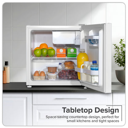 Baridi Tabletop Fridge with Ice Box, 46L Capacity, Adjustable Thermostat - DH256