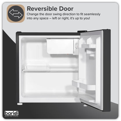 Baridi Tabletop Fridge with Ice Box, 46L Capacity, Adjustable Thermostat - DH257