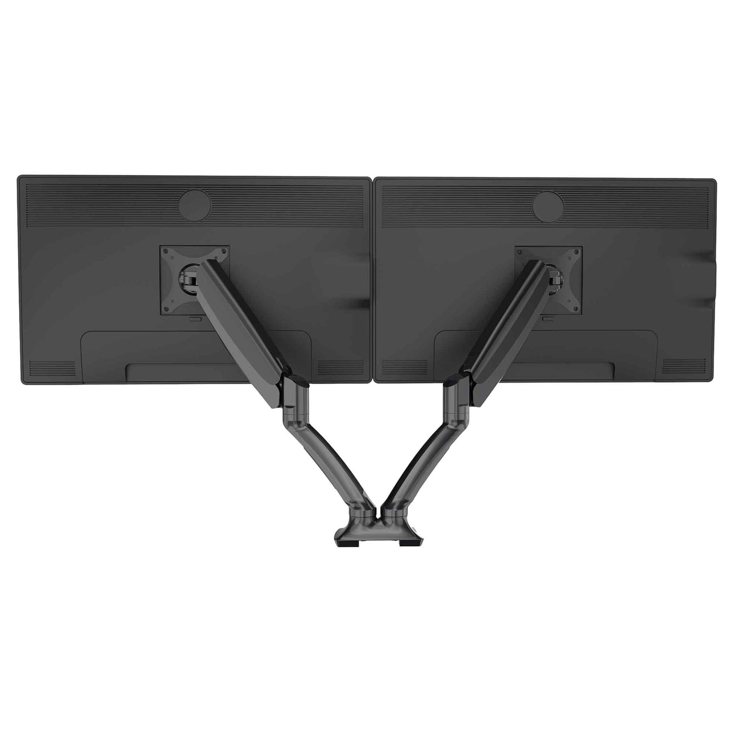 Double Monitor Arms, Adjustable & Rotating 9kg Load Capacity, 10-27" Screens - Black - DH25