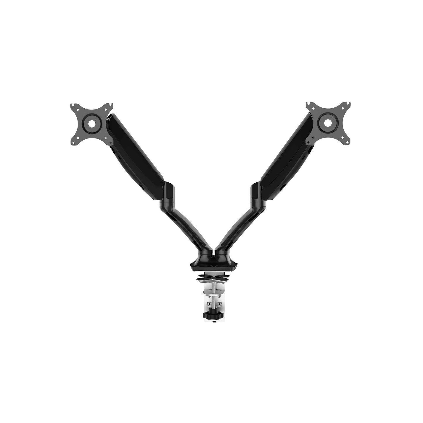 Double Monitor Arms, Adjustable & Rotating 9kg Load Capacity, 10-27" Screens - Black - DH25