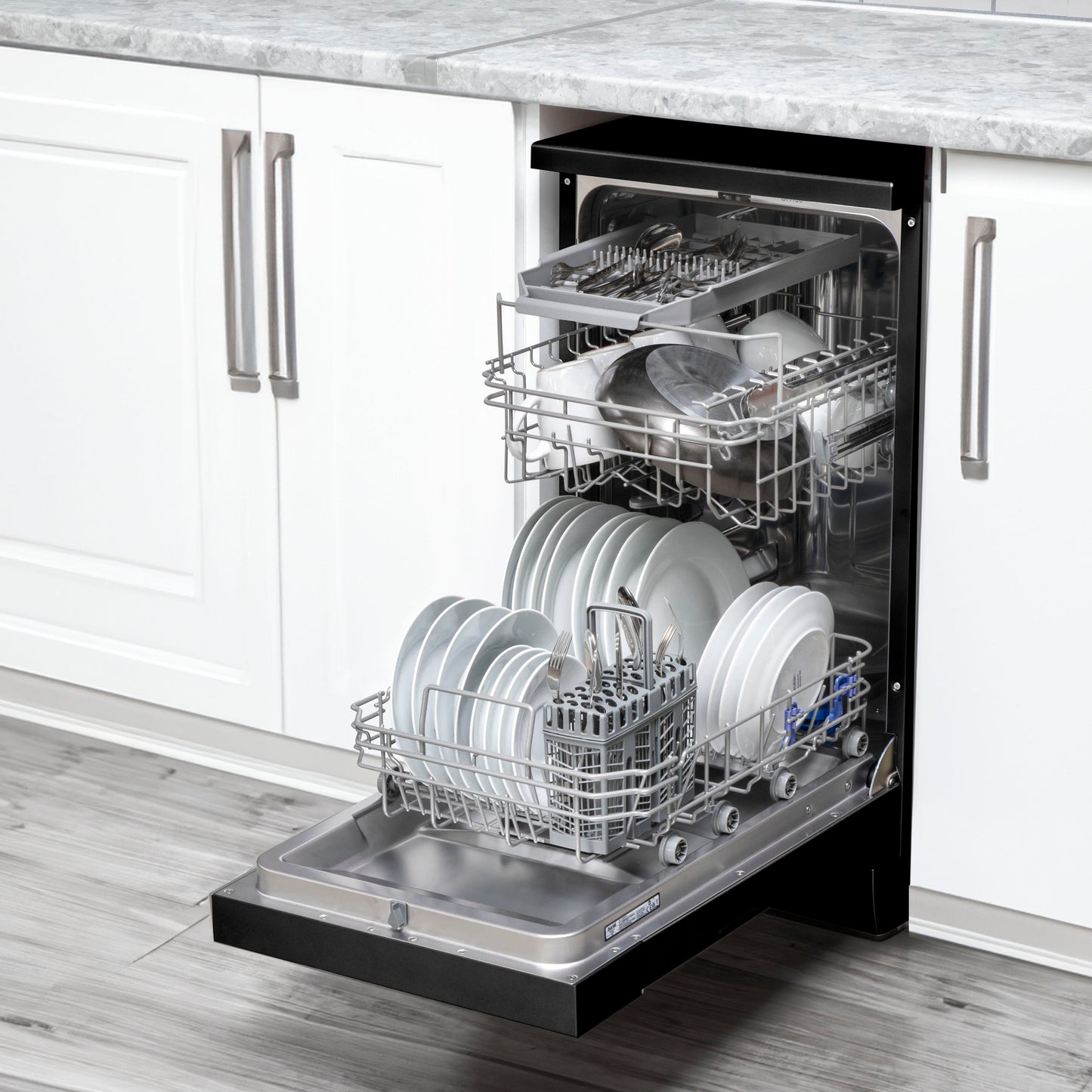 Baridi 45cm Slimline Freestanding Dishwasher, 10 Place Settings, 8 Programs - DH267