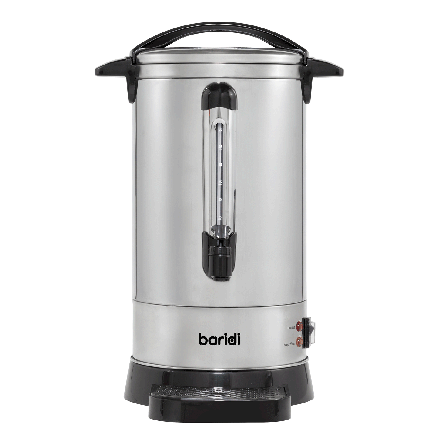 Baridi 10L Hot Water Boiler, Tea Urn with Drip Tray, Keep Warm Function - Stainless Steel - DH269