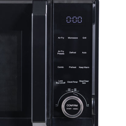 Baridi 7-in-1 Microwave Air Fryer & Grill, 28L Capacity, 9 Pre-Sets, 900W/1800W Black - DH277