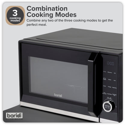 Baridi 7-in-1 Microwave Air Fryer & Grill, 28L Capacity, 9 Pre-Sets, 900W/1800W Black - DH277