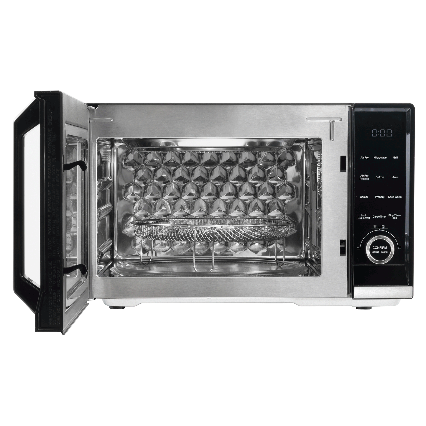 Baridi 7-in-1 Microwave Air Fryer & Grill, 28L Capacity, 9 Pre-Sets, 900W/1800W Black - DH277