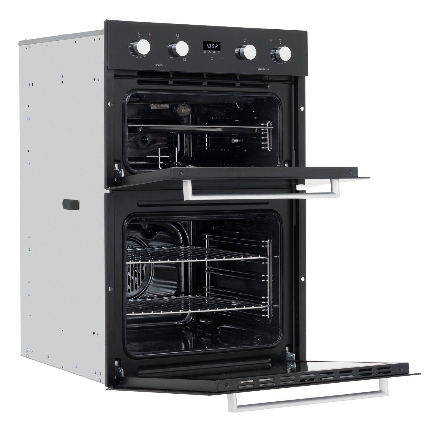 Baridi 90cm 88L Built-In Double Oven, Capacity, Energy Rating A, Black Glass – DH279