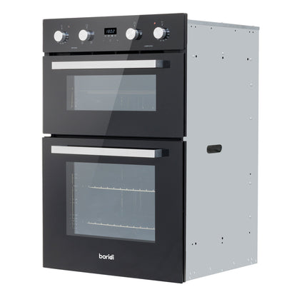 Baridi 90cm 88L Built-In Double Oven, Capacity, Energy Rating A, Black Glass – DH279