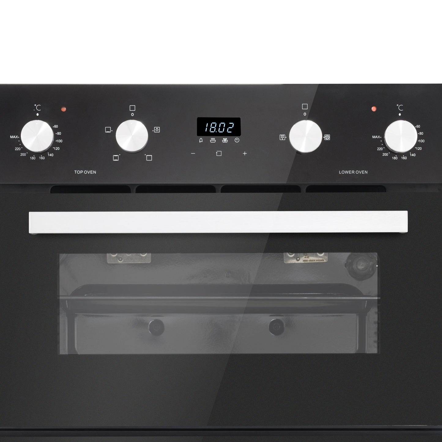 Baridi 90cm 88L Built-In Double Oven, Capacity, Energy Rating A, Black Glass – DH279