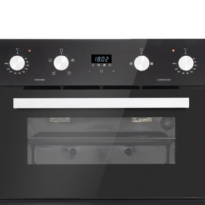 Baridi 90cm 88L Built-In Double Oven, Capacity, Energy Rating A, Black Glass – DH279