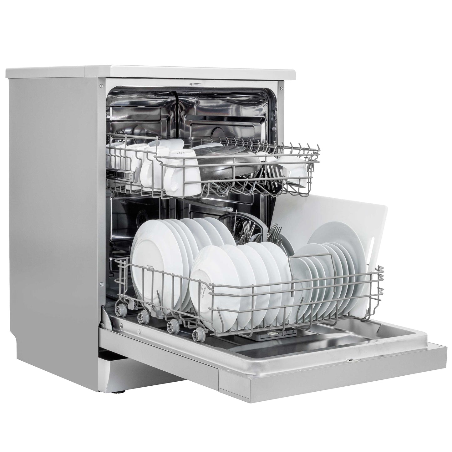 Baridi 60cm Freestanding Dishwasher, 13 Place Settings, 6 Programs, Silver - DH280
