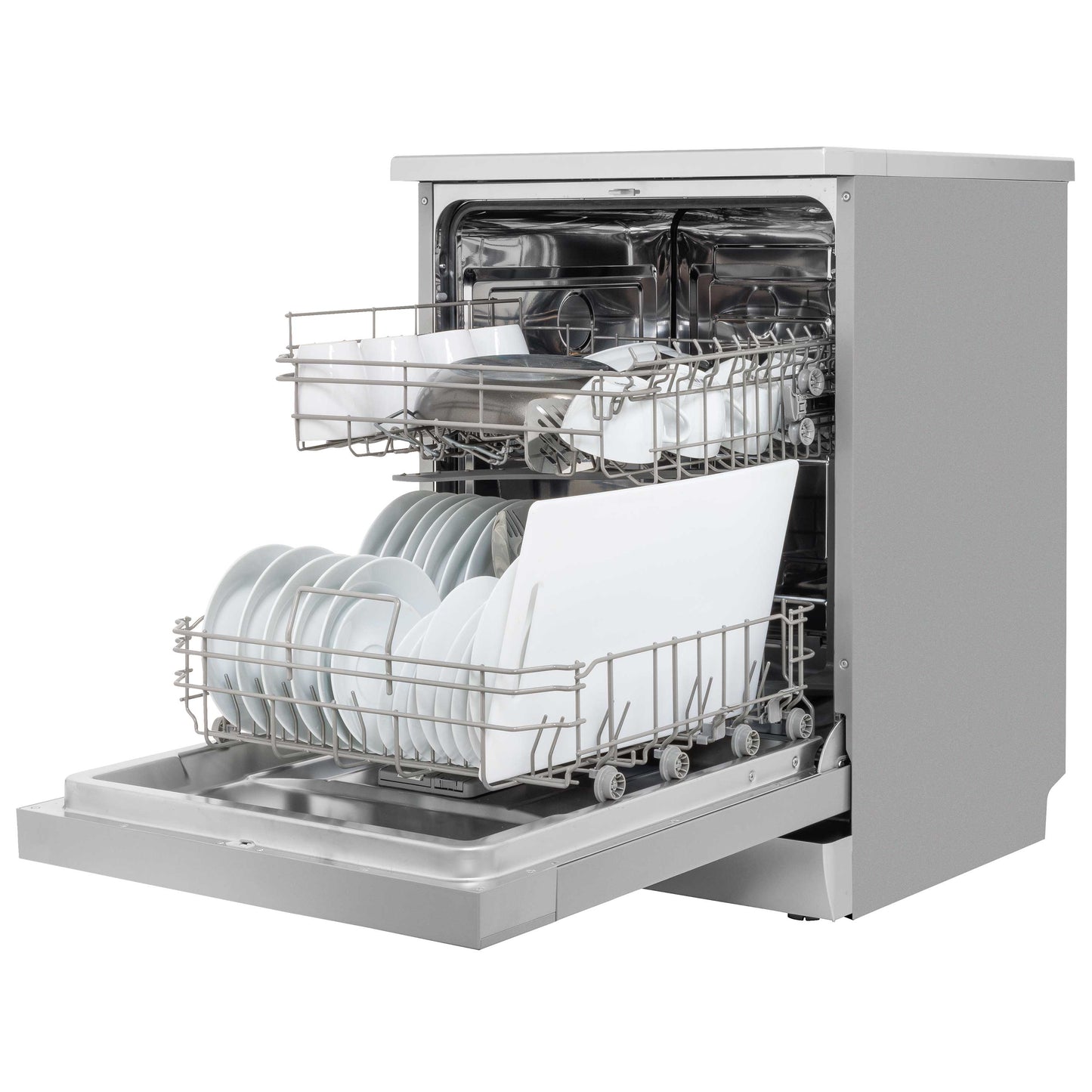 Baridi 60cm Freestanding Dishwasher, 13 Place Settings, 6 Programs, Silver - DH280