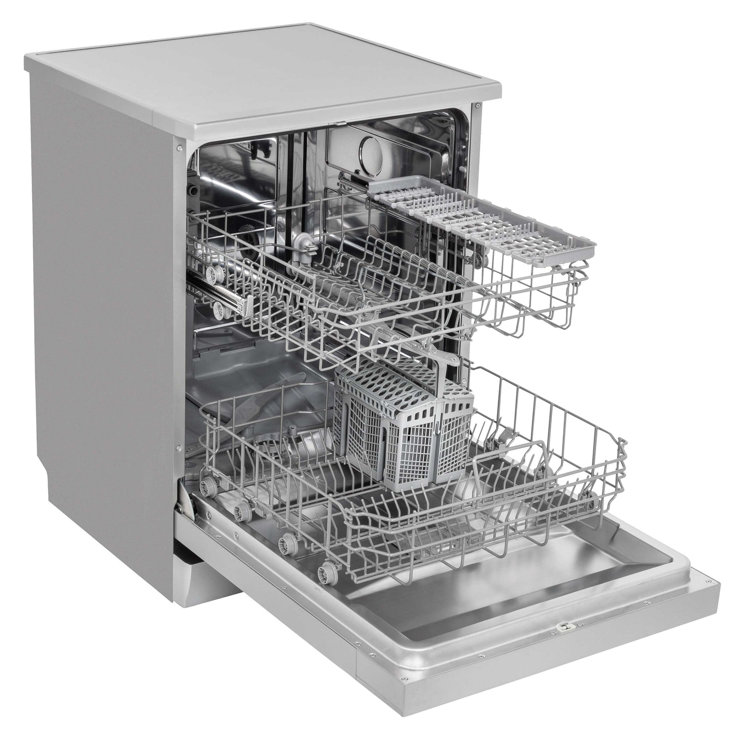 Baridi 60cm Freestanding Dishwasher, 13 Place Settings, 6 Programs, Silver - DH280