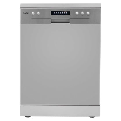 Baridi 60cm Freestanding Dishwasher, 13 Place Settings, 6 Programs, Silver - DH280