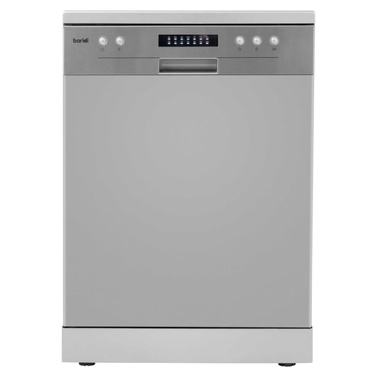 Baridi 60cm Freestanding Dishwasher, 13 Place Settings, 6 Programs, Silver - DH280