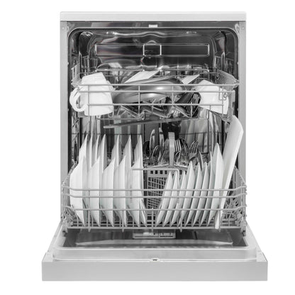 Baridi 60cm Freestanding Dishwasher, 13 Place Settings, 6 Programs, Silver - DH280
