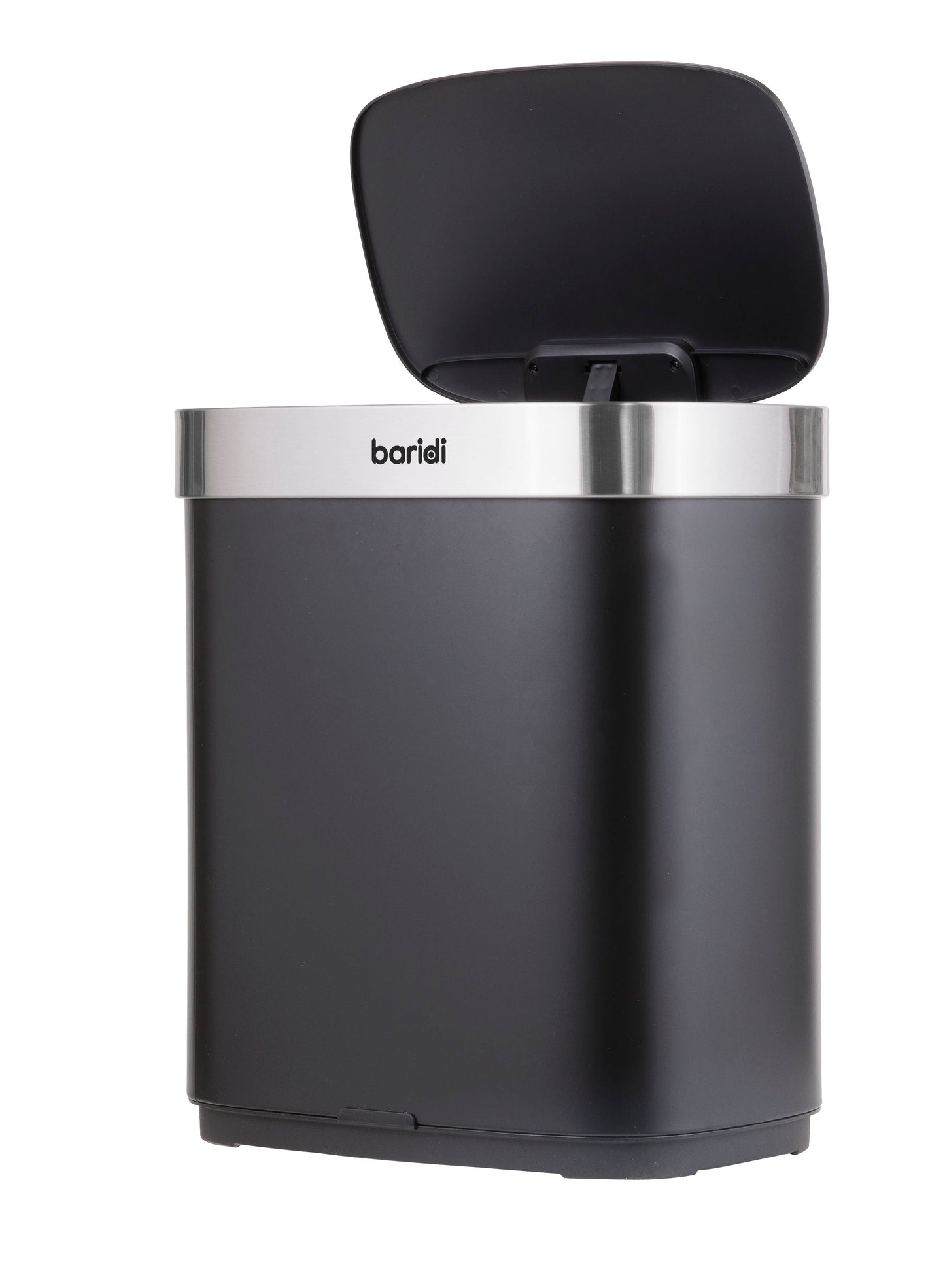 Baridi Sensor Bin, 50L Capacity, Black/Stainless Steel – DH281