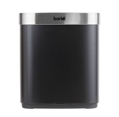 Baridi Sensor Bin, 50L Capacity, Black/Stainless Steel – DH281