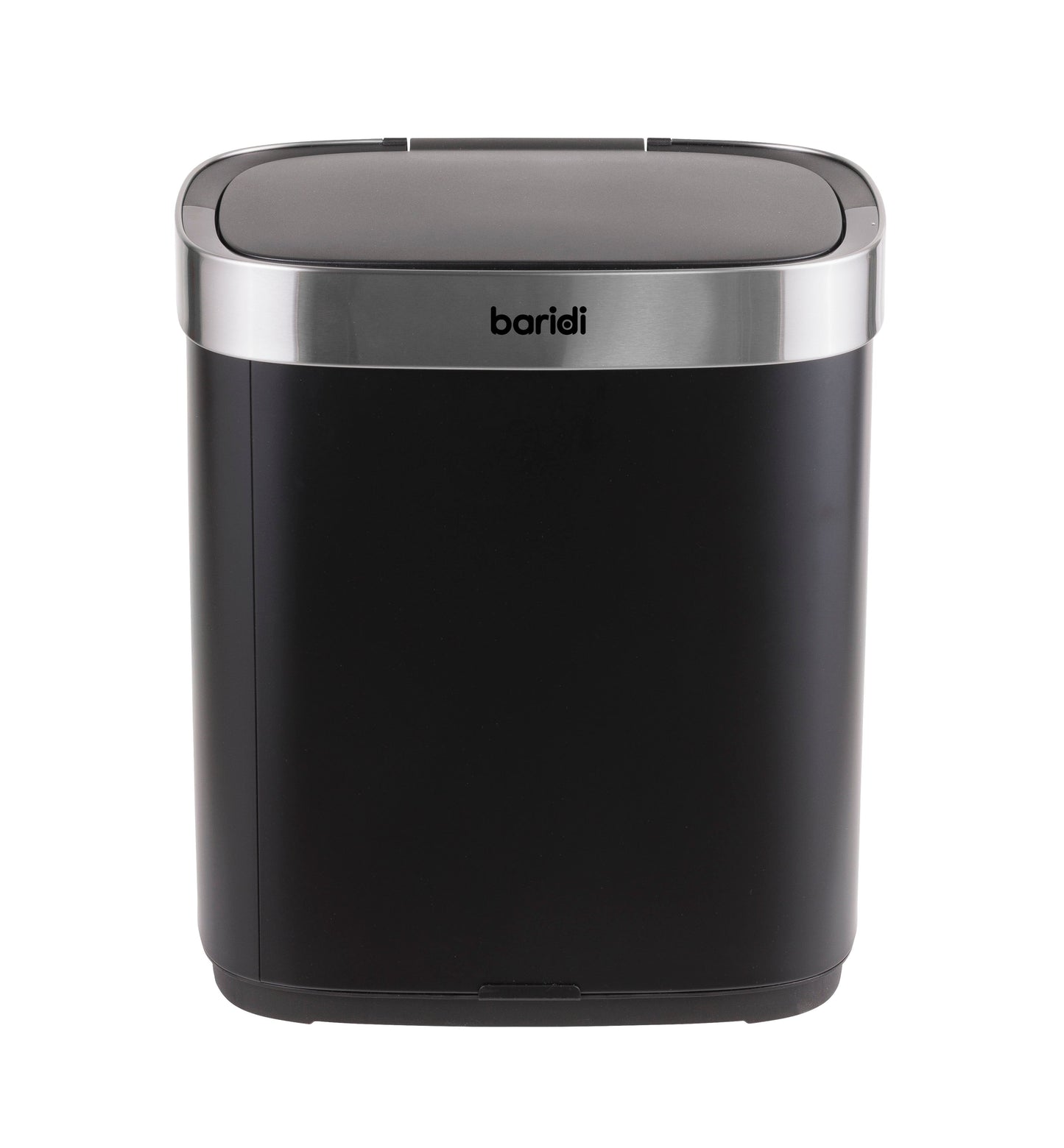 Baridi Sensor Bin, 50L Capacity, Black/Stainless Steel – DH281